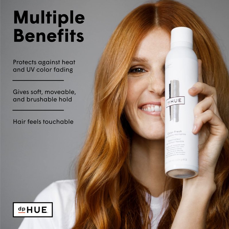 dpHUE Color Fresh Touchable Hairspray - 8 oz - Provides Heat & Humidity Protection - Soft, Non-Sticky Hold - Color Safe - For All Hair Types