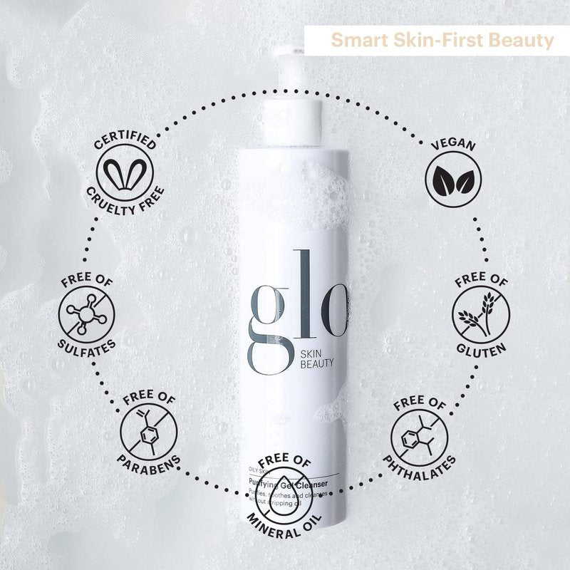 Glo Skin Beauty Purifying Gel Cleanser 6.7 Fl Oz – Salicylic Acid Face Wash with Niacinamide, Gel Face Cleanser for Oil & Combination Skin, Exfoliating Facial Cleanser to Clear Pores & Balance Oil