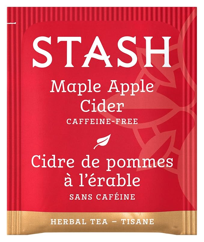 Stash Tea Maple Apple Cider Herbal Tea - Naturally Caffeine Free, Non-GMO Project Verified Premium Tea with No Artificial Ingredients, 18 Count (Pack of 6) - 108 Bags Total