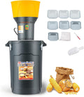 Moongiantgo 15.8Gal Grain Mill Grinder Electric Corn Grinder 1300W Feed Mill for Dry Cereals with 7 Sieves + 1 Socket Wrench + 1 Cloth Bag + 1 Shovel, Detachable 60L Bucket & Hopper, Molino de Maiz