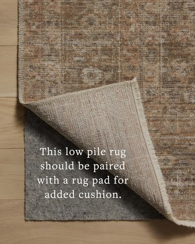 Loloi Amber Lewis Molly Collection MOL-06 Gold/Blue 3'-0" x 5'-0" Low Pile Accent Rug