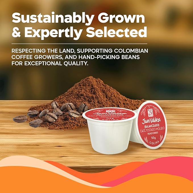 Juan Valdez Coffee Pods – Classic Medium Roast | K-Cups for Keurig Coffee Machines | 100% Colombian Arabica Beans | White Chocolate & Peach Notes | Single Serve Coffee Pods | 40 Count