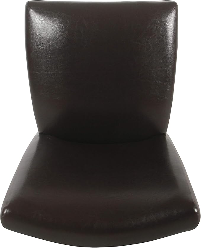 HomePop Parsons Dining Chair - Brown Faux Leather (Set of 2)