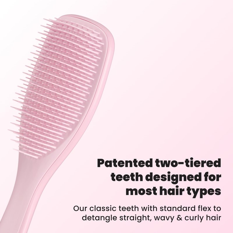 Tangle Teezer Ultimate Detangler Brush for Wet & Dry Hair, Eliminates Knots & Reduces Breakage for Straight to Wavy Hair Types, Millennial Pink