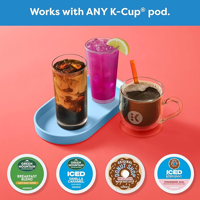 Keurig K-Brew + Chill Iced & Hot Single Serve Coffee Maker with QuickChill & MultiStream Technology, 70oz Reservoir, Strong Brew, Holiday Gift Favorite