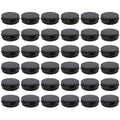 Moretoes 36 Pack Tins, 2 Oz Lip Balm Containers, Black Metal Round Tins Aluminum Cans, Empty Tin with Screw Lids for Salve, Spices or Candies