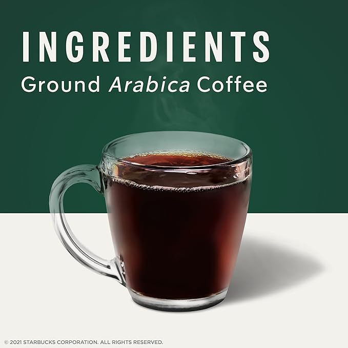 Starbucks Ground Coffee, Dark Roast Coffee, Sumatra, 100% Arabica, 6 bags (12 oz each)