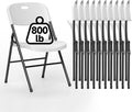 90 Pack Folding Chair, 800 Weight Limit Heavy Duty Plastic Folding Chair Portable Seating for Indoor Outdoor Events, Wedding, Party, Restaurant, Meeting Room White