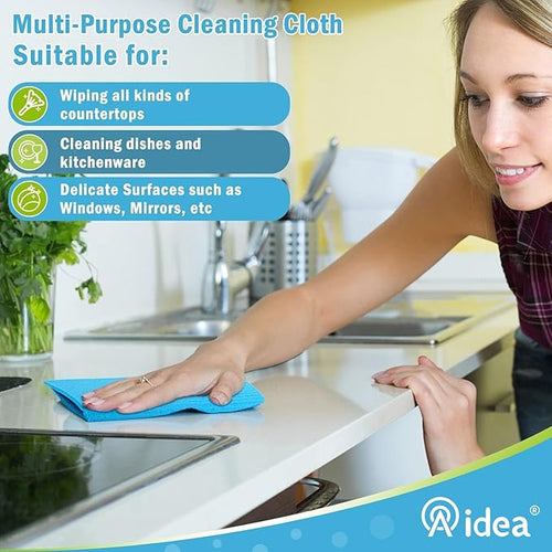 AIDEA Swedish Dishcloths for Kitchen, 20PK, Reusable Paper Towels, Kitchen Washcloths Dish Rags, Eco Friendly No Odor Reusable Cleaning Cloths, Cellulose Sponge Cloths, 7"×6"