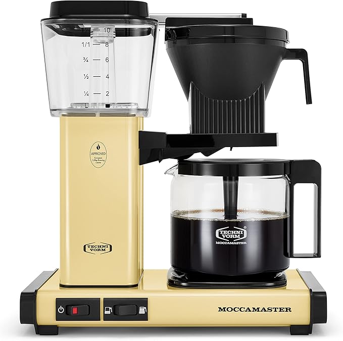 Technivorm Moccamaster 53927 KBGV 10-Cup Coffee Maker Butter Yellow, 40 Ounce, 1.25l