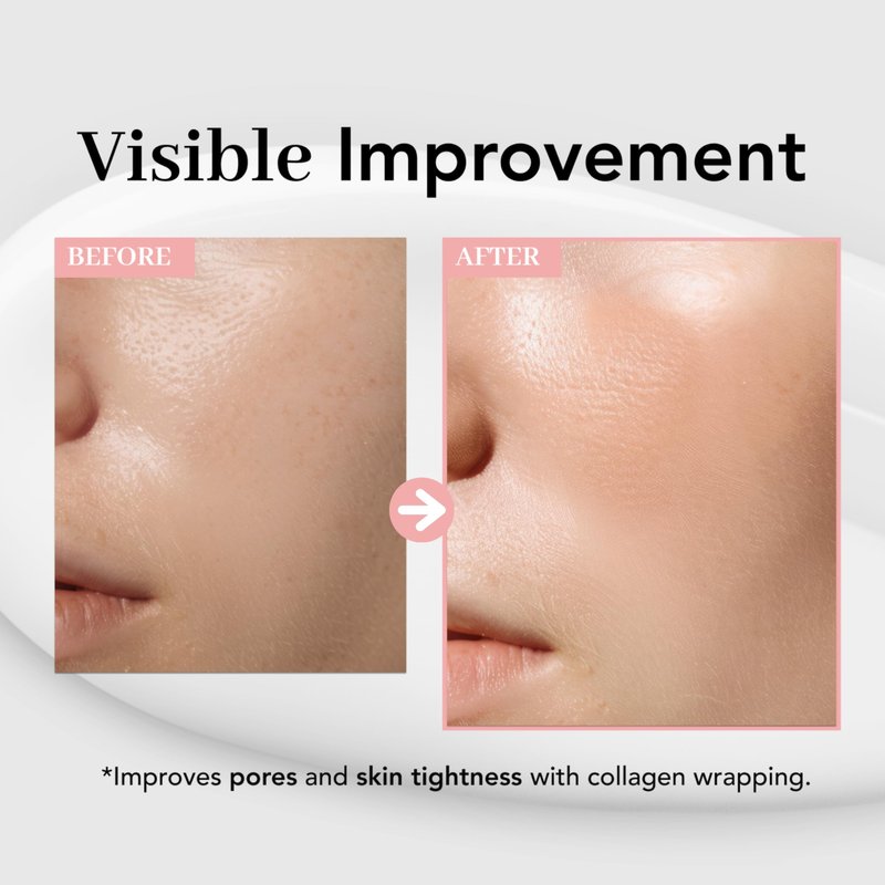 NOWATER Collagen Peel Off Face Mask for Glass Skin — Korean Skincare Hydrolyzed Collagen & 6 Peptides, Visibly Firms & Hydrates in 15 Minutes, Overnight Sleeping Mask for All Skin Types (2.4 fl.oz)