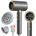 Dxliwky Ionic Hair Dryer with Diffuser and Concentrator, Powerful 1875W Fast-Drying Blow Dryer, Constant Temperature, Compact Lightweight Hair Dryer for Home Salon Travel (Silvery)