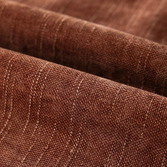 Foindtower Pack of 2 Soft Textured Chenille Throw Decorative Pillow Covers Square Accent Solid Cushion Cover Cozy Neutral Farmhouse Pillow Case for Couch Sofa Bedroom Living Room 20x20 Inch,Red Taupe