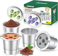 CAPMESSO Reusable K Cups for Keurig: 2025 Updated My K Cup Stainless Steel Coffee Pod Refillable Coffee Filters for K Supreme/K Slim/k-Duo Gen 2/K-Brew Chill with Multistream Technology (4 Pack)