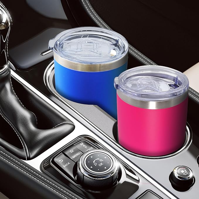 20oz Tumbler Bulk Stainless Steel Tumblers with Lid Vacuum Insulated Double Wall Travel Coffee Mug Powder Coated Tumbler Cup for Hot and Cold Drinks(Hot Pink, 1 pack)