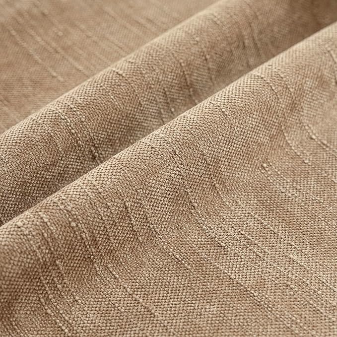 Foindtower Pack of 2 Textured Chenille Throw Decorative Pillow Covers Square Accent Solid Cushion Cover Neutral Farmhouse Pillow Case for Couch Sofa Bedroom Living Room 20x20 Inch,Taupe Khaki Camel