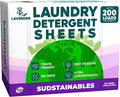 Sudstainables Laundry Detergent Sheets 200 Loads – Dissolvable Laundry Sheet for Washing Machines, Compact Alternative to Liquid & Powder Detergent, Travel-Friendly Soap | Lavender