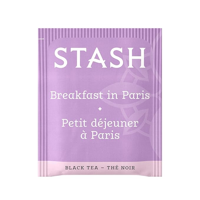 Stash Tea Breakfast In Paris Black Tea - Caffeinated, Non-GMO Project Verified Premium Tea with No Artificial Ingredients, 18 Count (Pack of 6) - 108 Bags Total