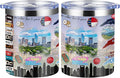 12oz Coffee Mug North Carolina State Insulated Coffee Cups, United States Map Travel Mug Landmark, Birthday Gifts Cute Mugs with Lid and Straw Gifts for Mom