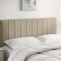 Nestl Upholstered King Headboard - Easy Assemble Channel Stitched Headboard King Size Bed - Wall Mounted Headboards with 3D Soundproof Wall Panels Peel & Stick Floating Headboards, Linen