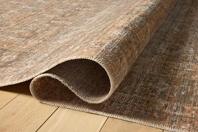 Loloi Amber Lewis Molly Collection MOL-06 Gold/Blue 6'-7" x 9'-2" Low Pile Area Rug