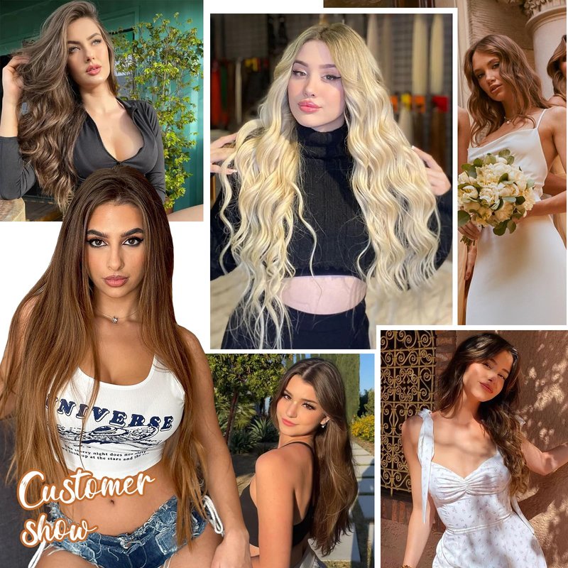 Sisily Clip in Hair Extensions Real Human Hair, Premium Human Hair Clip in Extensions Natural Black, Soft Straight Hair Extensions Real Human Hair Clip ins 7PCS Double Weft（16 Inch #1B）