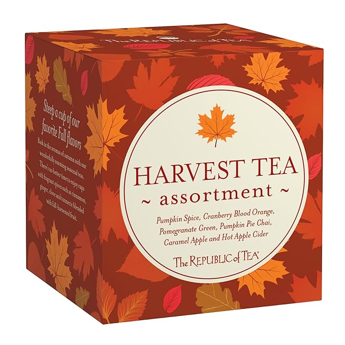 The Republic of Tea: Fall Harvest Tea Assortment Cube, 24 Tea Bags