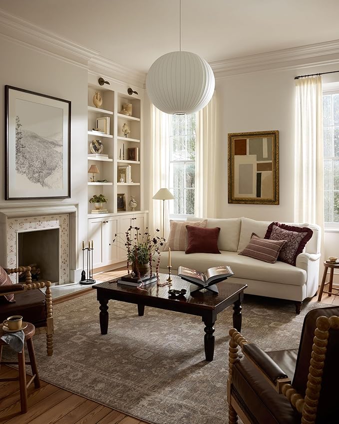 Loloi Chris Loves Julia Louisa Collection LOI-03 Taupe/Ivory 2'-7" x 12'-0", .38" Pile Height, Runner Rug