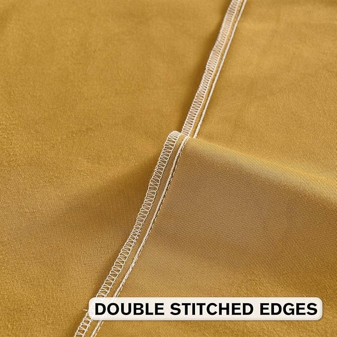 FUTEI Golden Yellow Velvet Throw Pillow Covers 12x20 Inch Set of 2,Soft Embossed Leaf-Relief Textured Lumbar Pillow Cases,Natural Home Decor for Couch Living Room