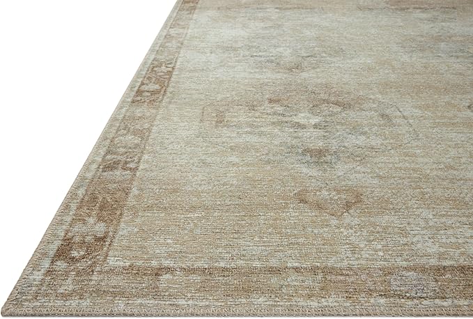 Loloi Amber Lewis Cambria Collection CBR-02 Mist/Natural 3'-6" x 5'-6" Accent Rug Jute, Neutral, Vintage Style, Antique Tone, Living, Bedroom, Dining, Carpet