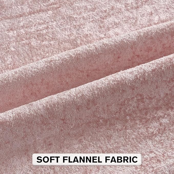 FUTEI Pink Flannel Throw Pillow Covers 22x22 Inch Set of 2,Soft Dimensional Textured Cushion Cases,Modern Home Decor for Couch Living Room
