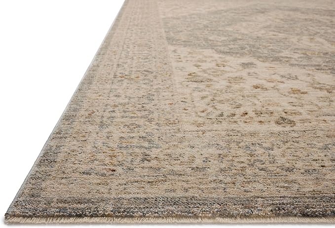 Loloi Magnolia Home by Joanna Gaines Junie Collection JUE-05 Denim/Natural 2'-0" x 3'-0", .38" Pile Height, Accent Rug