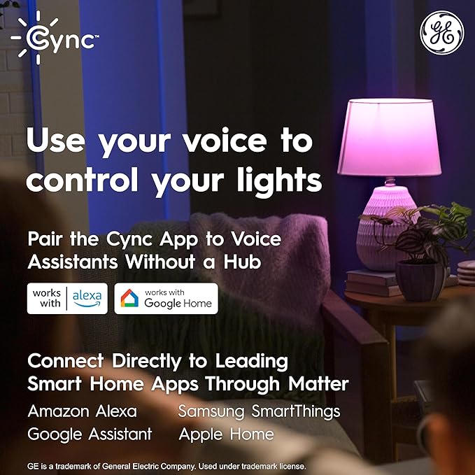 GE Cync Reveal HD+ Smart LED Wafer Downlight, Color Changing LED Downlight, 4in, Matter Compatible (3 Pack)