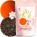 YAMASAN KYOTO UJI Sakura Black Tea Loose Leaf (80g) - Blending Benifuki and Japanese Sakura Cherry Blossom Leaves, Floral and Refreshing Wakocha