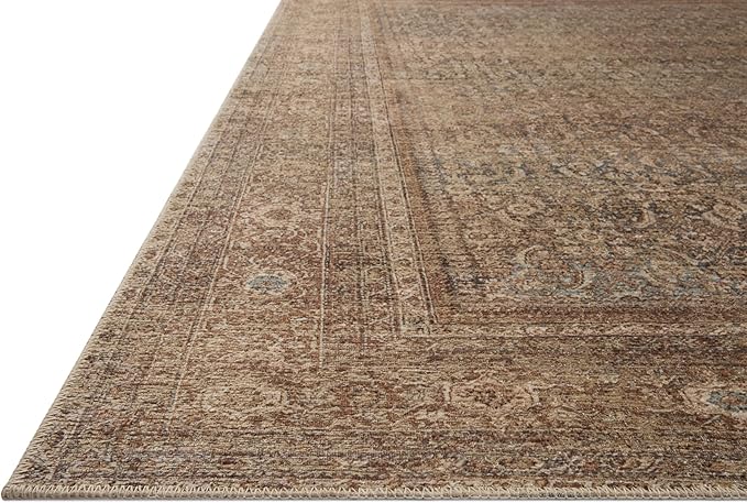 Loloi Amber Lewis Cambria Collection CBR-07 Ocean/Bark 8'-6" x 11'-6" Area Rug Jute, Neutral, Vintage Style, Antique Tone, Living, Bedroom, Dining, Carpet