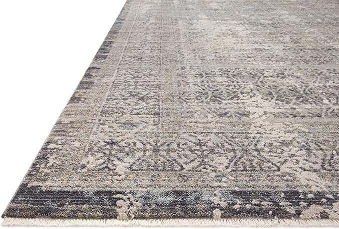 Loloi Amber Lewis Alie Collection ALE-04 Sky/Stone 5'-3'' x 7'-9'', .13'' Pile Height, Area Rug