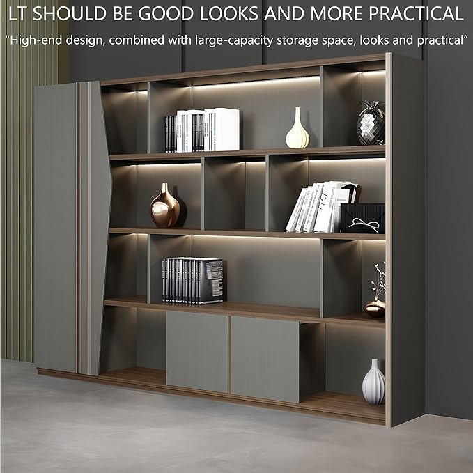 Modern Executive Desk, 78.7 inch L Shaped Desk with Storage, L Shape Corner Desk Drawers and Lockable Storage No Installation Required, Without Desk or Computer Chair (Filing Cabinet)