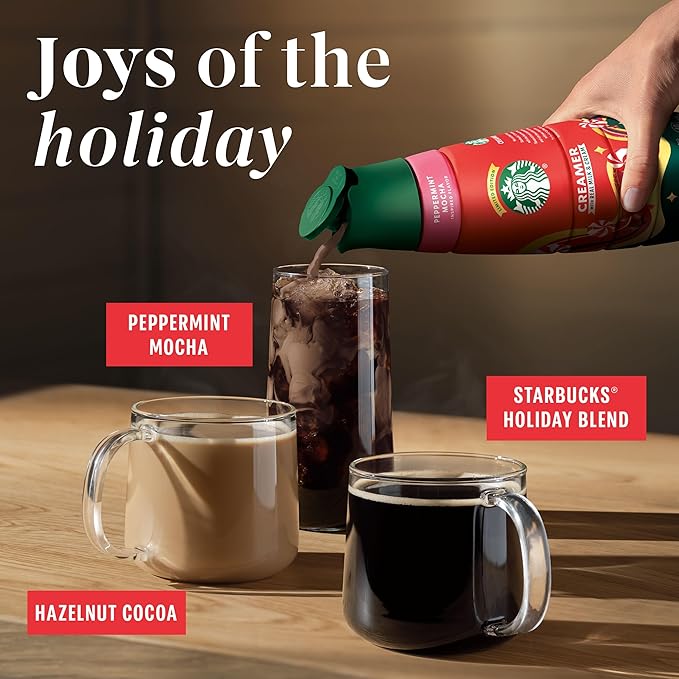 Starbucks K-Cup Coffee Pods, Peppermint Mocha Naturally Flavored Coffee for Keurig Brewers, 100% Arabica, Limited Holiday Edition, 6 Boxes (60 Pods Total)