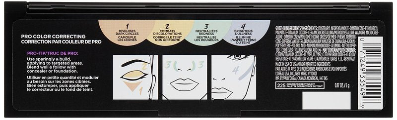 L'Oréal Paris Infallible Total Cover Color Correcting Kit, 0.17 oz.