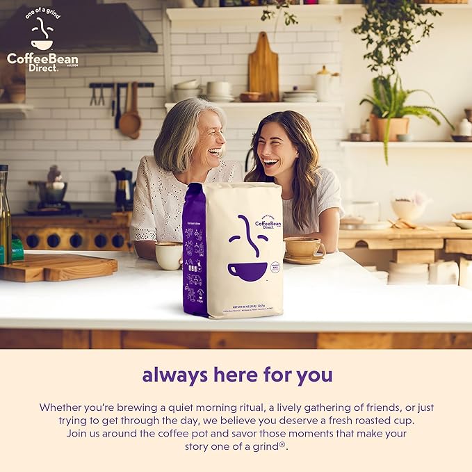 Coffee Bean Direct Dark House Blend, Whole Bean Coffee, Dark Roast, 1 Pound Bag (Pack of 1)