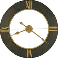 Howard Miller Chasum Gallery Wall Clock, Wall Mount Analog Dial with Golden Roman Numerals Wooden Finish, Battery Powered Classic Round Design Best for Office, Living Room & Home Decor
