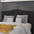 BizChair Tufted Upholstered Full Size Headboard in Black Fabric
