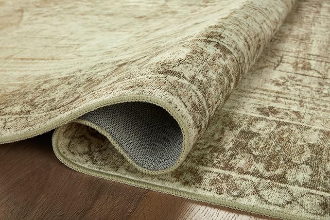 Loloi Magnolia Home by Joanna Gaines Banks Collection BAN-06 Natural/Granite 7'-6" x 9'-6", .13" Pile Height, Machine Washable, Area Rug