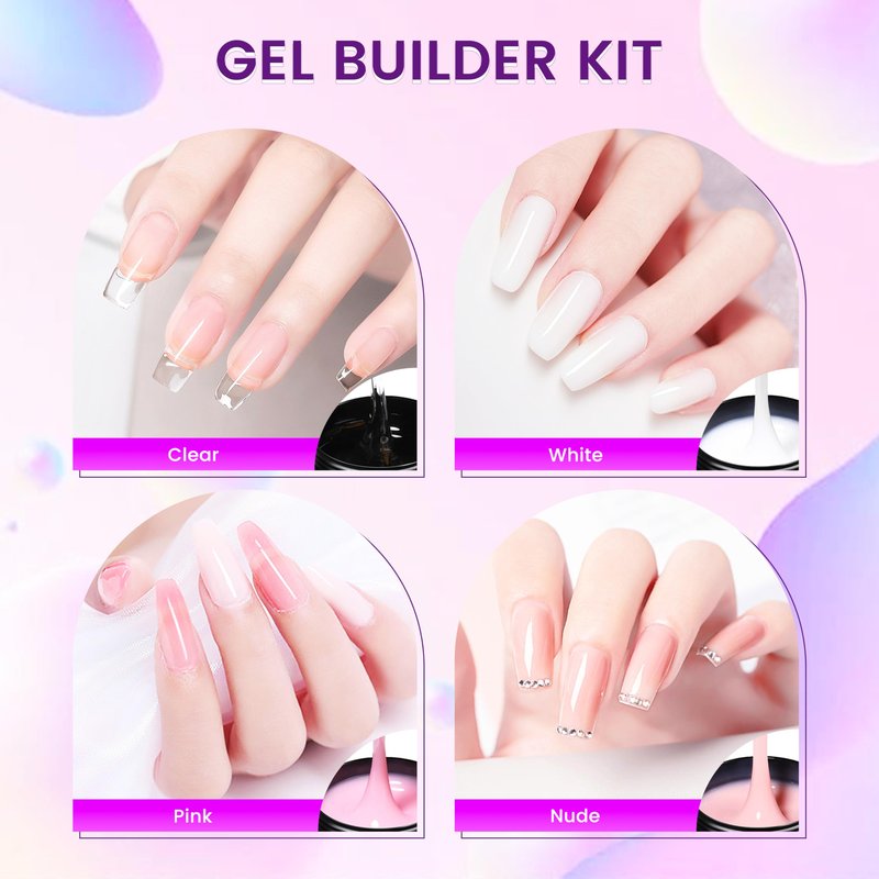 AIJIMEI150g Nude Color Hard Builder Gel Carving Patterns Decoration DIY Nail Design Nail Extension Gel for Salon &Home Use