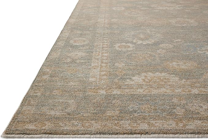 Loloi Chris Loves Julia Louisa Collection LOI-04 Lagoon/Ivory 2'-7" x 14', .38" Pile Height, Runner Rug
