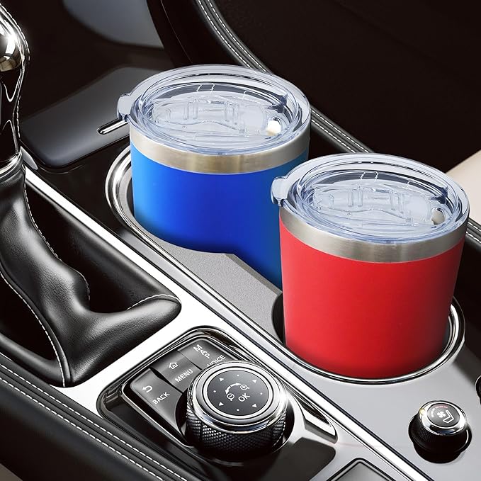 20oz Tumbler Bulk Stainless Steel Tumblers with Lid Vacuum Insulated Double Wall Travel Coffee Mug Powder Coated Tumbler Cup for Hot and Cold Drinks(Red, 12 pack)
