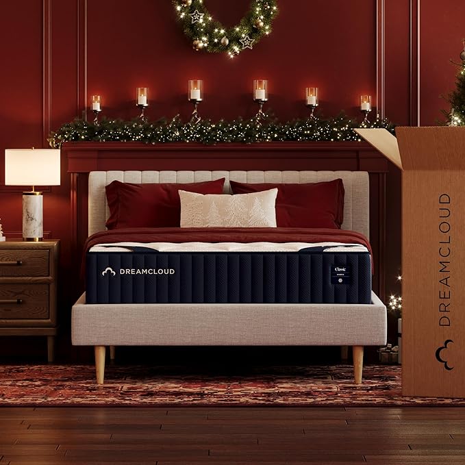 DreamCloud Premier Rest 14" Queen Mattress - Luxury Hybrid Memory Foam - 365 Night Trial - Premium Pressure-Relieving Layers - Forever Warranty - Mattress in a Box - CertiPUR-US Certified