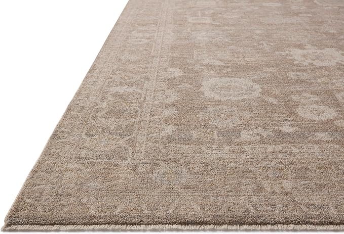 Loloi Chris Loves Julia Louisa Collection LOI-03 Taupe/Ivory 2'-7" x 8'-0", .38" Pile Height, Runner Rug