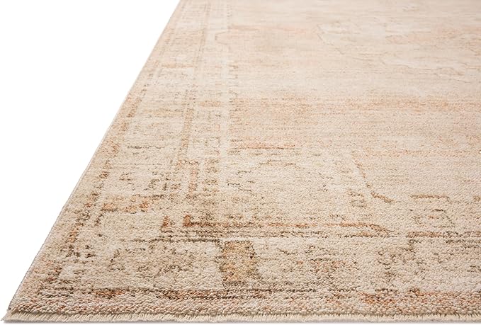 Loloi Chris Loves Julia Palma Collection PLM-02 Spice/Natural 7'-10" x 10' Area Rug Vintage Style Boho Living Room Bedroom Carpet