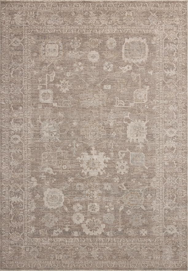 Loloi Chris Loves Julia Louisa Collection LOI-03 Taupe/Ivory 2'-7" x 8'-0", .38" Pile Height, Runner Rug